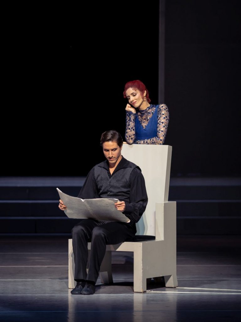 2. T.Afshar (Johann) and O.Esina (Bella), “Die Fledermaus” by R.Petit, Vienna State Ballet 2025 © Vienna State Ballet/A.Taylor 