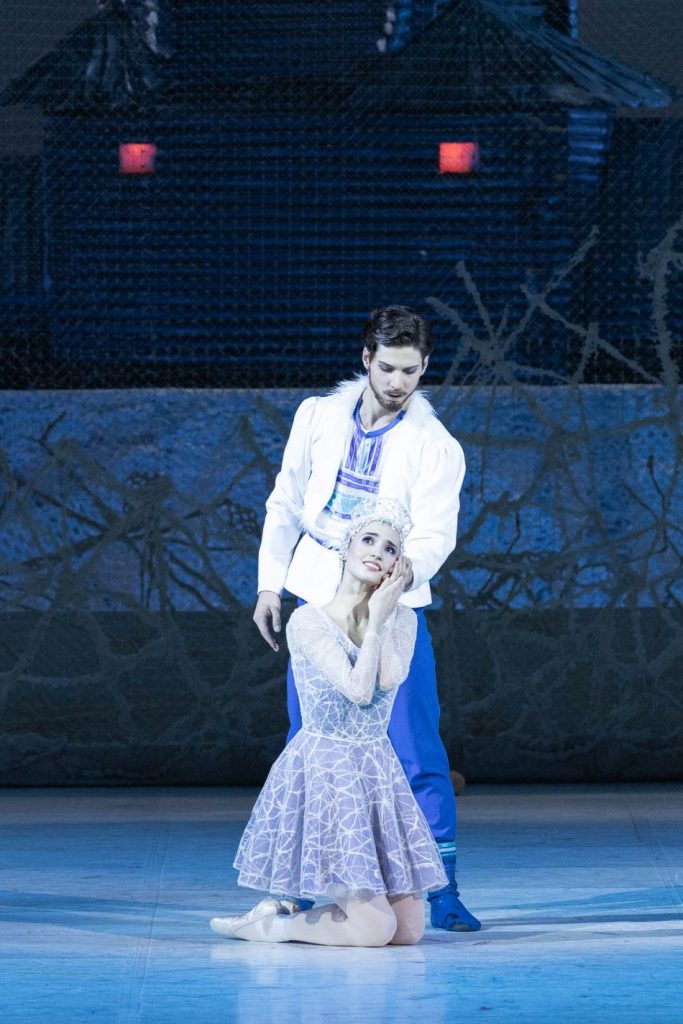 5. K.Ismagilova (Snow Maiden) and I.Yuldashev (Mizgir), “The Snow Maiden” by V.Burmeister, Stanislavsky Ballet 2026 © MAMT/K.Zhitkova 