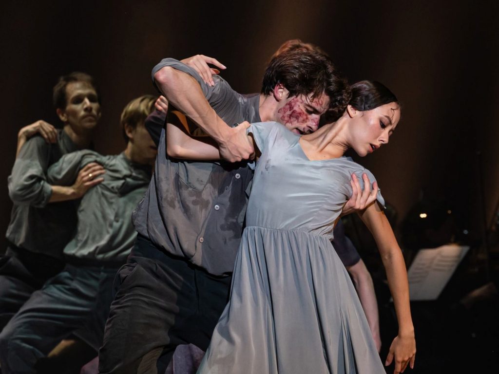 16. A.Putintsev (Yegor Dryomov), E.Kokoreva (Katya Malysheva), G.Gusev (Yegor`s comrade), and P.Sorokin (Yegor’s comrade); “Russian Character” by P.Glukhov, MuzArts 2026 © MuzArts/B.Annadurdiev