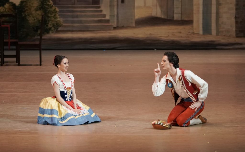 1. E.Kokoreva (Swanilda) and D.Zakharov (Frantz), “Coppélia” by S.Vikharev after M.Petipa and E.Cecchetti, Bolshoi Ballet 2026 © Bolshoi Theatre/P.Rychkov