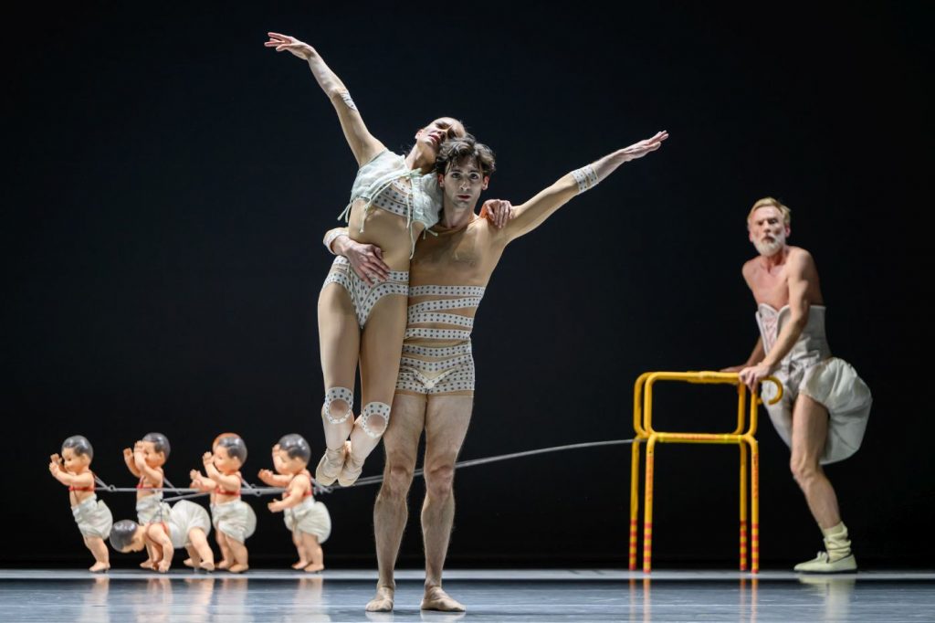 22. L.Wellington, M.Esposito, and C.Roelandt (Old Man); “Time Lapse” by J.-C.Maillot, Les Ballets de Monte-Carlo 2026 © A.Blangero