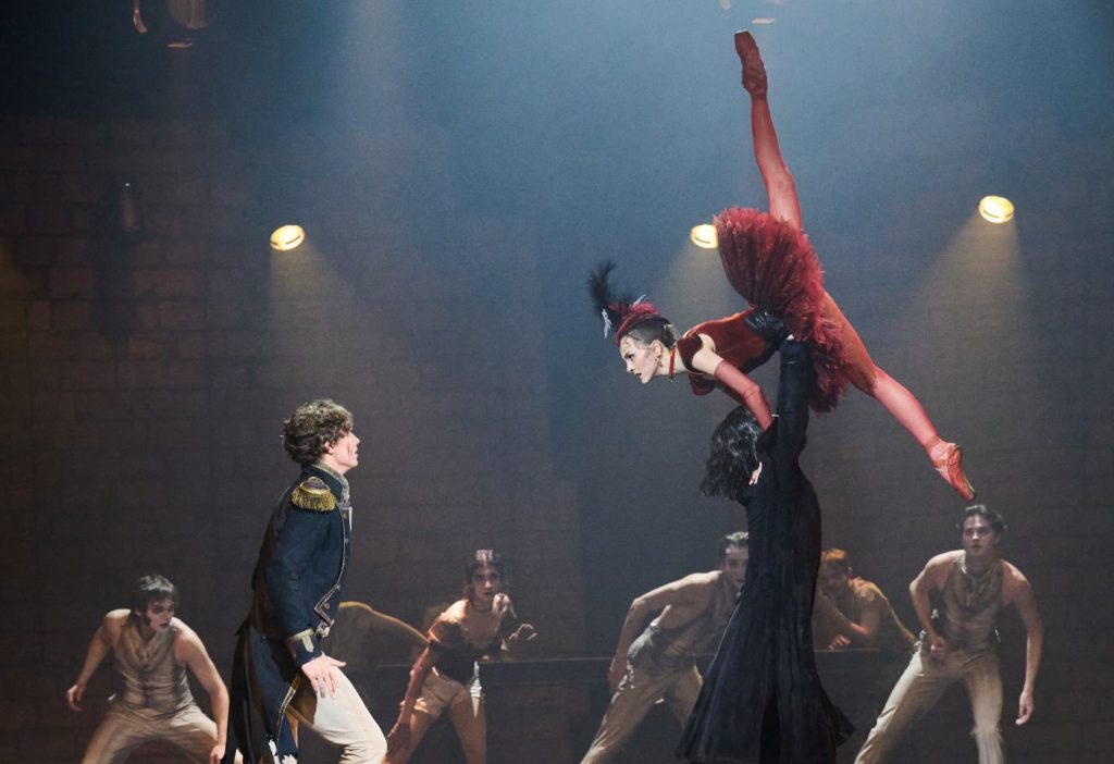 13. G.Botenkov (D’Anthès), E.Mikheecheva (Idalia), and ensemble; “Pushkin” by N.Dmitrievsky, Krasnoyarsk Ballet 2026 © E.Koryukin 