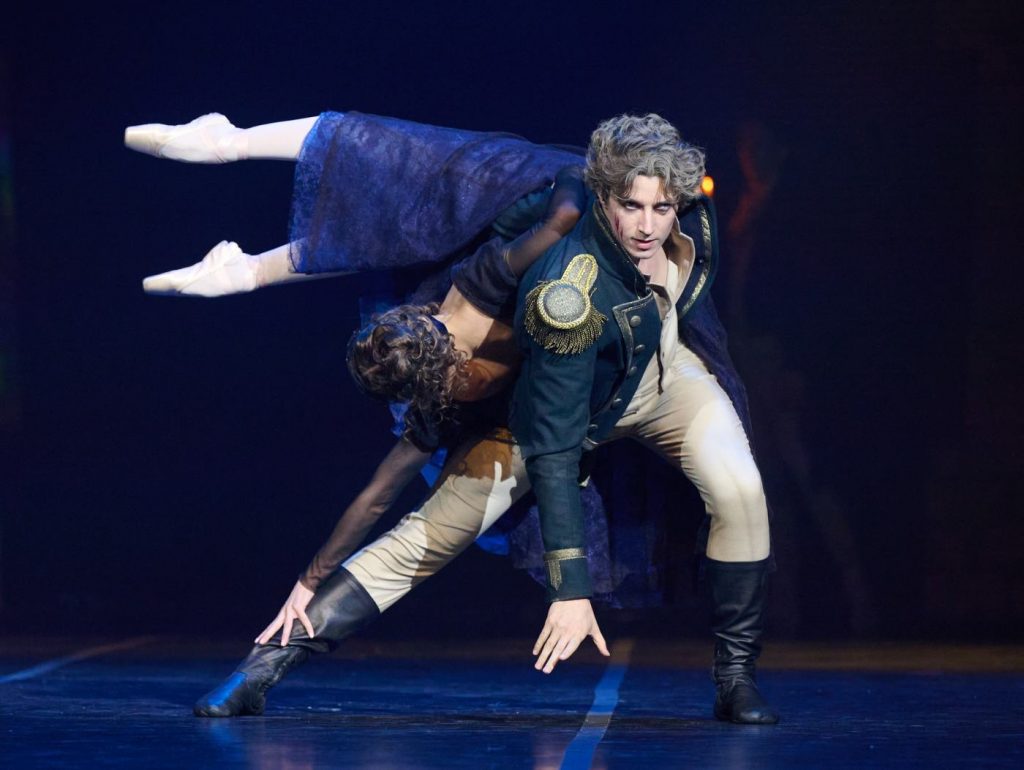 10. G.Botenkov (D’Anthès) and A.Kudryavtseva (Natalya), “Pushkin” by N.Dmitrievsky, Krasnoyarsk Ballet 2026 © E.Koryukin 