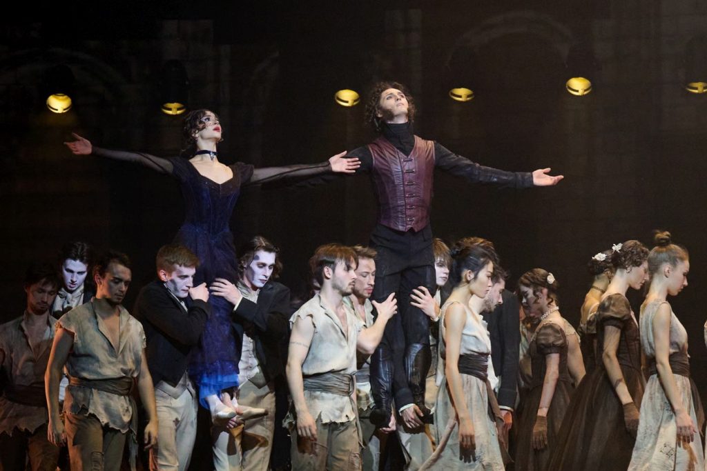 20. A.Kudryavtseva (Natalya), Y.Kudryavtsev (Pushkin), and ensemble; “Pushkin” by N.Dmitrievsky, Krasnoyarsk Ballet 2026 © E.Koryukin 